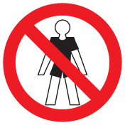 Sticker met pictogram T-shirt en shorts verboden