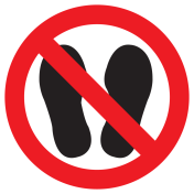 Sticker met pictogram Verboden ruimte te betreden ISO7010 - P024