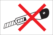 Sticker met pictogram Niet snijden
