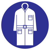 Sticker Overjas verplicht wit