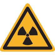 Sticker met pictogram "Waarschuwing Radioactieve Stoffen" - ISO 7010 - W003