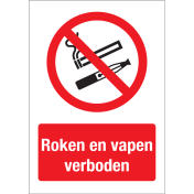 Sticker Roken en Vapen verboden