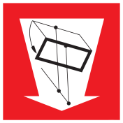 Sticker met pictogram van een rookluik