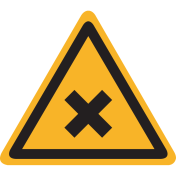Sticker met pictogram "Waarschuwing Schadelijke, Irriterende Stoffen"