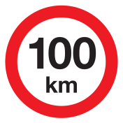 Sticker met pictogram Maximale snelheid 90km