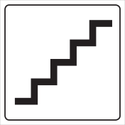 Witte sticker voor het aanduiden van een trap of trappenhuis