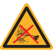 Sticker met pictogram "Verboden motor afspuiten"