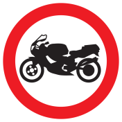 Sticker met pictogram Motoren verboden
