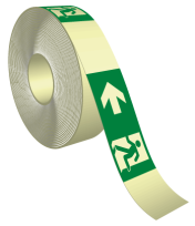 Tape fotoluminescerend nooduitgang links ISO 7010