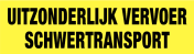 Signalisatie Uitzonderlijk vervoer / schwertransport reflecterend geel klasse 1