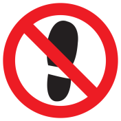 Greenline UV sticker met pictogram Ruimte betreden verboden