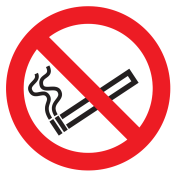 Greenline UV sticker met pictogram Roken verboden ISO7010 - P002