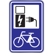 Parkeerbord "Oplaadpunt elektrische fietsen" aluminium 400x600mm