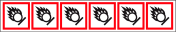Verpakkingstape op rol met pictogram "Oxiderende Stoffen" - GHS 03
