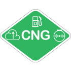 Brandstof Label CNG + Diesel ISO 17840-4