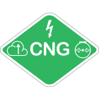 Brandstof Label CNG + Elektrisch ISO 17840-4