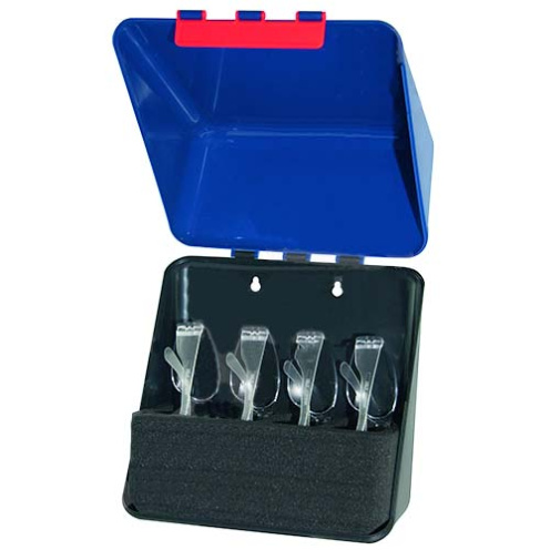 Secubox met 4 sorteervakken blauw