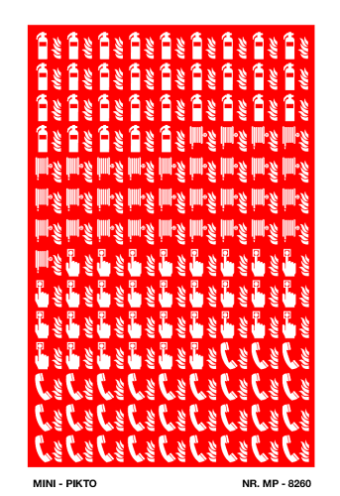 Sticker mini picto combi brand met vlam