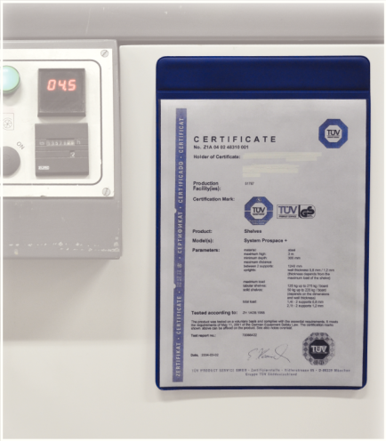 Insteekhoes A4 magneet blauw