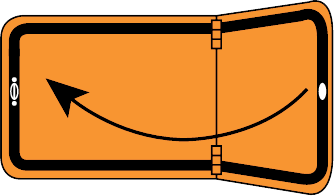 Half ADR bord verticaal scharnierend