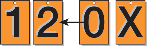 Cijferset RVS voor ADR kemlerbord