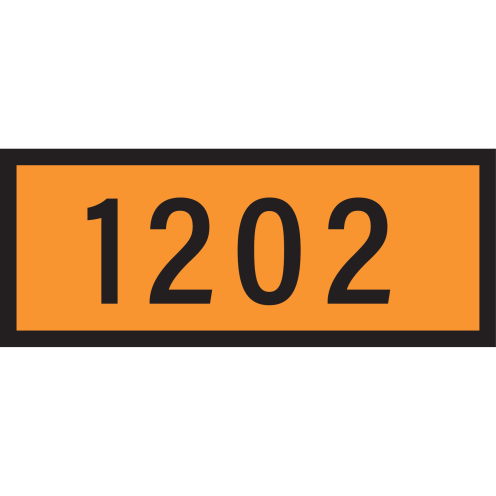 Halve ADR sticker met UN nummer