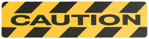 Antislip sticker Caution