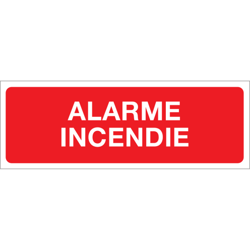 Autocollant Alarme Incendie