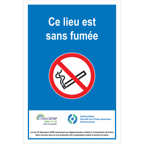 Autocollant Ce lieu est sans fumee