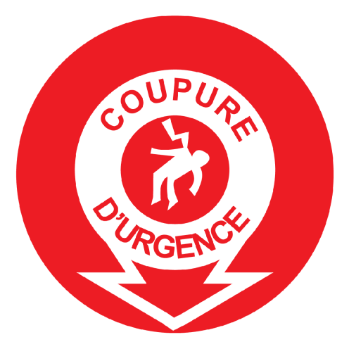 Autocollant Coupure d'urgence