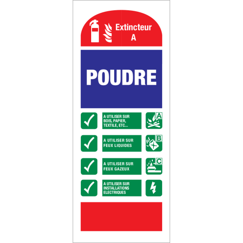Autocollant Extincteur a poudre