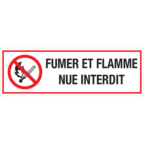 Autocollant Fumer et Flamme Nue Interdit 