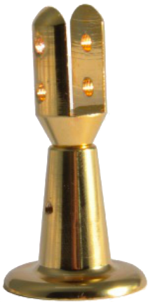 Zijwaartse muurbevestiging verguld