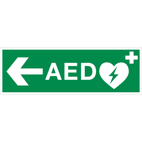 Bord AED rechts ISO 7010