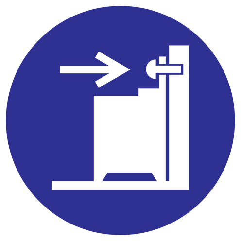 Bord met pictogram anti-kantelbeveiliging - ISO7010 - M071
