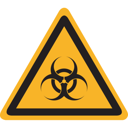 Bord met pictogram biologische gevaar - ISO 7010 - W009