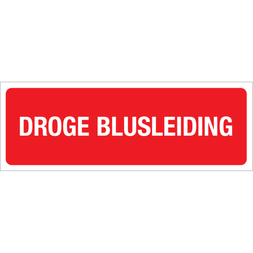 Bord met tekst Droge blusleiding