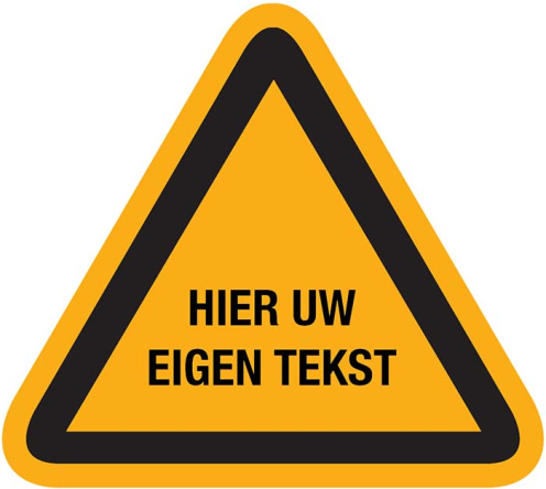 Aluminium bord met eigen tekst of pictogram waarschuwing