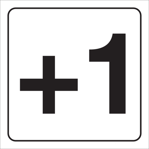 Wit bord met pictogram etage aanduiding