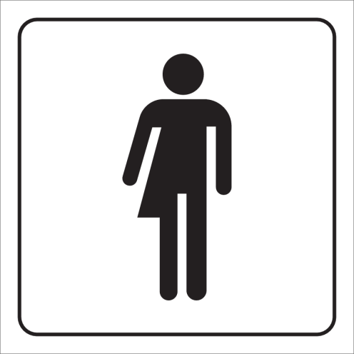Bord met pictogram Genderneutraal