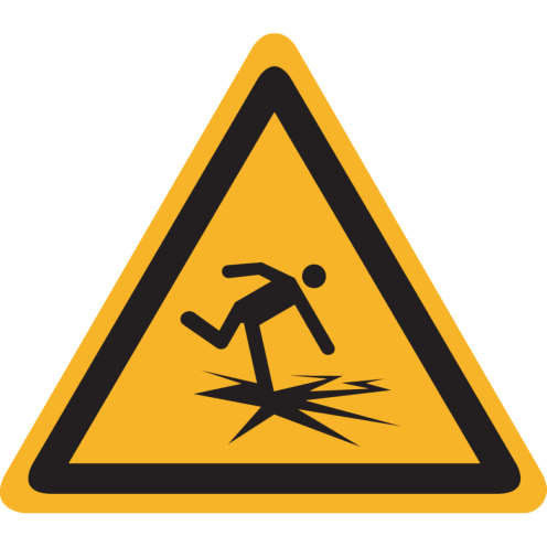Bord met pictogram "Waarschuwing Dun IJs" - ISO 7010 - W042