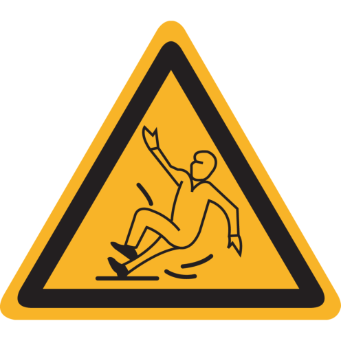 Bord met pictogram uitglijden