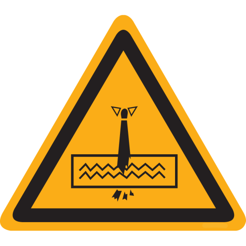 Bord met pictogram "Versnipperaar"