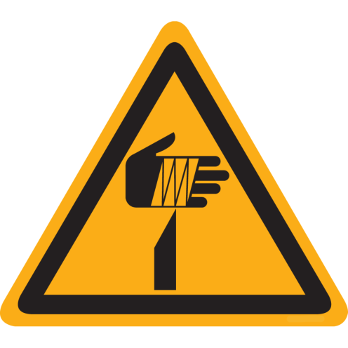 Bord met pictogram scherpe elementen - ISO 7010 - W022