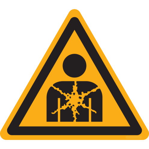 Bord met waarschuwing gezondheidsgevaar - ISO7010 - W071