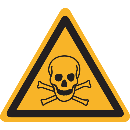 Bord met pictogram giftige stoffen - ISO 7010 - W016