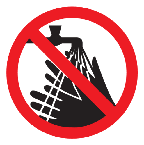 Bord met pictogram verboden