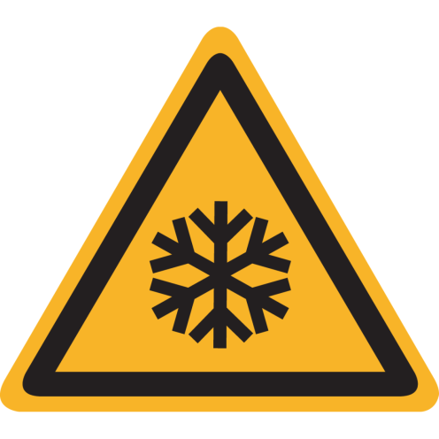 Bord met pictogram Lage Temperatuur - ISO 7010 - W010