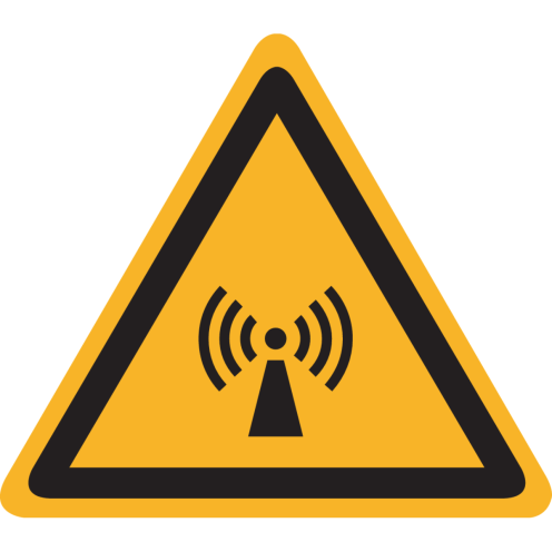 Bord met pictogram "Niet Ioniserende Straling" - ISO 7010 - W005