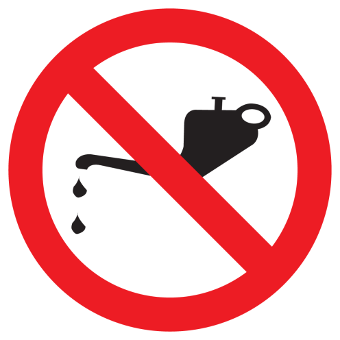 Bord met pictogram smeren verboden